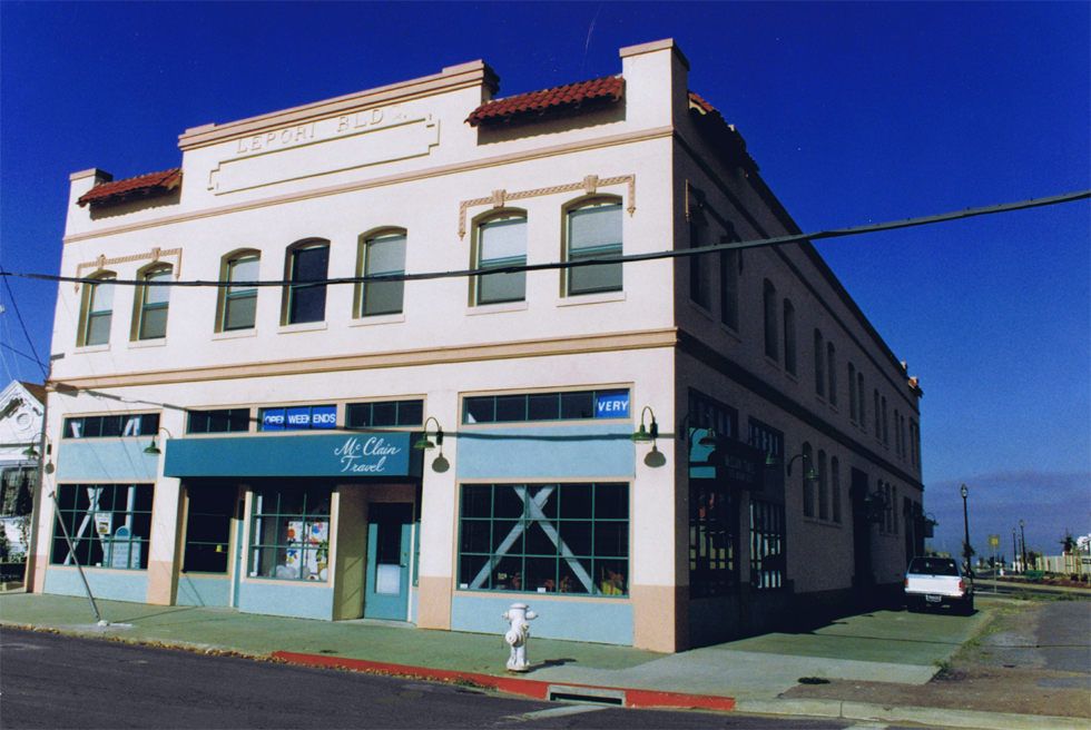 Lepori Building, Pittsburg, California, after the restoration and before the construction of the plaza.